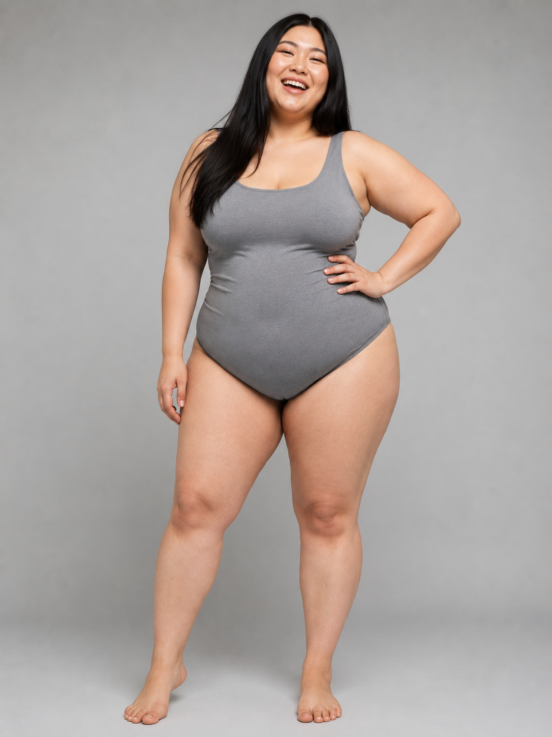 apple plus-size model direction with asian skin-tone option